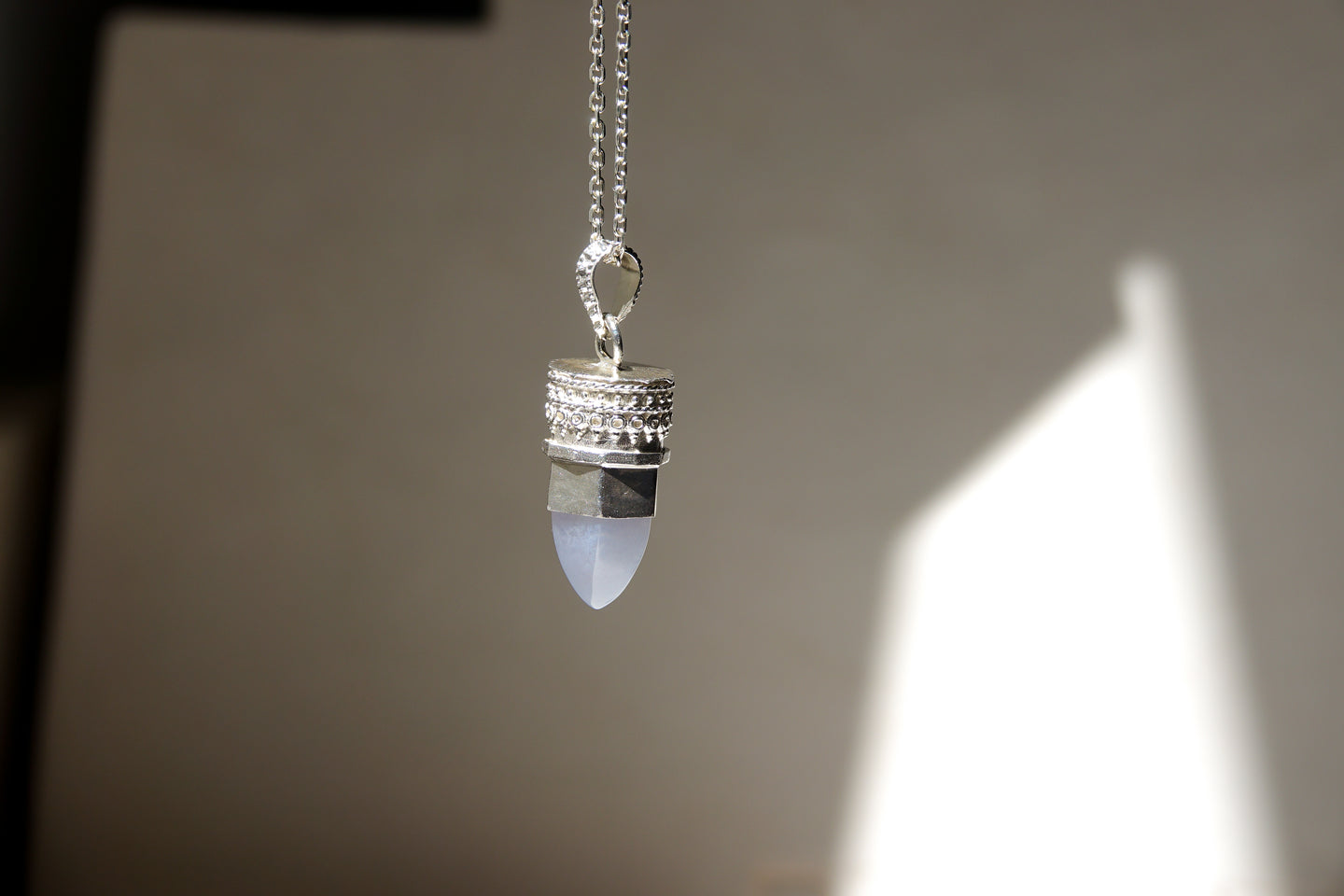 BY RAHINA - Sterling Silver Resistance Blue Lace Agate necklace